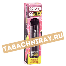 Одноразовый электронный испаритель Brusko Go MEGA - Розовый лимонад (2200 затяжек) SALE!!!