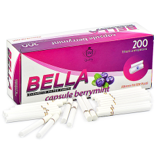 Сигаретные гильзы Bella - 20мм Filter Plus Capsule Berrymint (200 шт.)